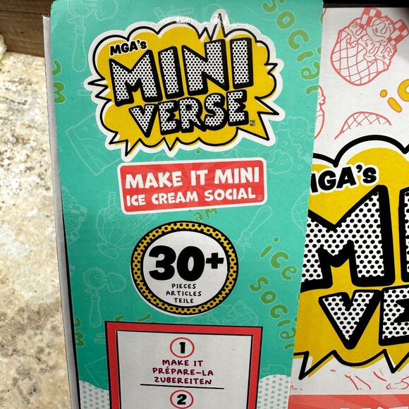MGA's Mini Verse Make It Mini Food/Ice Cream Social 30 Pieces 8+ Years NIB - Picture 7 of 10